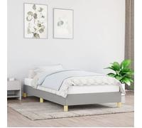 vidaXL Cadre de lit sans matelas gris clair 90x190 cm tissu 346778