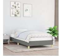 vidaXL Cadre de lit 346795 sans matelas tissu gris foncé 100x200 cm