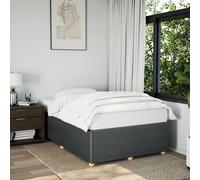 vidaXL Cadre de lit sans matelas gris foncé 120x200 cm tissu