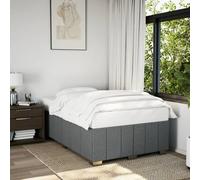 vidaXL Cadre de lit sans matelas gris foncé 120x200 cm tissu Gris