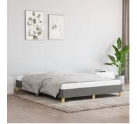 vidaXL Cadre de lit 140x190 cm sans matelas en tissu gris foncé 346811