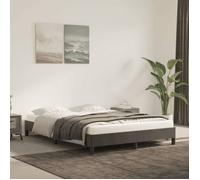 vidaXL Cadre de lit 346971 – Velours gris foncé – 140x190 cm – sans matelas