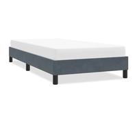vidaXL Cadre de lit sans matelas gris foncé 80x210 cm velours