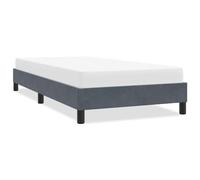 vidaXL Cadre de lit sans matelas gris foncé 80x220 cm velours