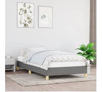 vidaXL Cadre de lit sans matelas 90x200 cm en tissu gris foncé