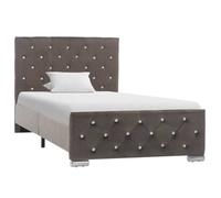 vidaXL Cadre de lit 286829 - Gris velours 90x200 cm sans matelas