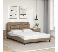 vidaXL Cadre de lit sans matelas Hvar cappuccino 140x190 cm similicuir