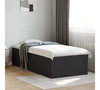 vidaXL Cadre de lit sans matelas noir 100x200 cm