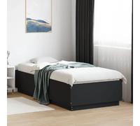 vidaXL Cadre de lit sans matelas noir 100x200 cm
