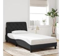 vidaXL Cadre de lit sans matelas noir 100x200 cm velours