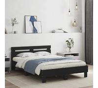 vidaXL Cadre de lit sans matelas noir 120x190 cm