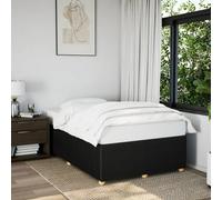 vidaXL Cadre de lit sans matelas noir 120x200 cm tissu