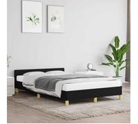 vidaXL Cadre de lit sans matelas noir 120x200 cm tissu 347401