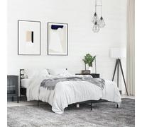 vidaXL Cadre de lit sans matelas noir 140x190 cm