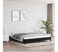 vidaXL Cadre de lit sans matelas noir 160x200 cm tissu 346730