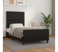 vidaXL Cadre de lit sans matelas noir 90x190 cm similicuir
