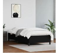 vidaXL Cadre de lit similicuir 90x190 cm Noir – sans matelas