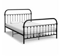vidaXL Cadre de lit sans matelas noir métal 120x200 cm 284500
