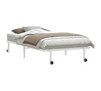 vidaXL Cadre de lit pliable 4103969 acier 100x200 cm sans matelas blanc