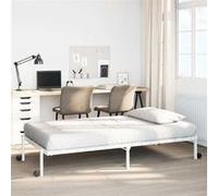 vidaXL Cadre de lit sans matelas pliable blanc 90x190 cm acier 4103966