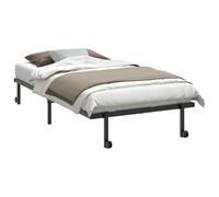 vidaXL Cadre de lit pliable 4103962 en acier 100x200 cm sans matelas noir
