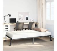 vidaXL Cadre de lit sans Matelas Pliable Noir 90x190 cm Acier