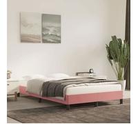 vidaXL Cadre de lit sans matelas rose 120x190 cm velours 379507