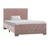 vidaXL Cadre de lit Velours Rose sans matelas 100 x 200 cm 286824