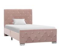 vidaXL Cadre de lit sans matelas Rose Velours 90x200 cm 286823