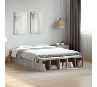 vidaXL Cadre de lit sonoma gris 120x190 cm bois d'ingénierie