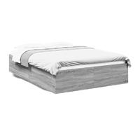 vidaXL Cadre de lit sans matelas sonoma gris 120x190 cm