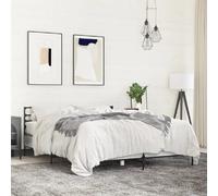 vidaXL Cadre de lit sans matelas sonoma gris 120x200 cm