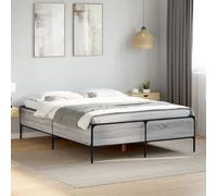 vidaXL Cadre de lit sans matelas sonoma gris 120x200 cm