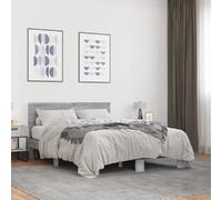 vidaXL Cadre de lit sans matelas sonoma gris 120x200 cm