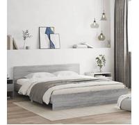 vidaXL Cadre de lit sans matelas sonoma gris 160x200 cm 3207474