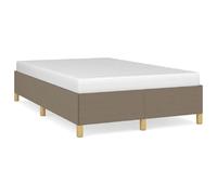 vidaXL Cadre de Lit, Lit Rembourré avec Sommier à Lattes, Lit Double avec Pied, Lit Adulte de Chambre, Moderne, Taupe 120x190 cm Tissu