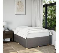 vidaXL Cadre de lit sans matelas taupe 120x200 cm tissu