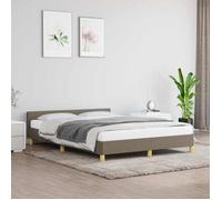 vidaXL Cadre de lit sans matelas 140x190 cm tissu taupe 347411