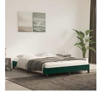 vidaXL Cadre de lit 346973 Sans matelas 140x190 cm Velours Vert foncé
