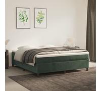 vidaXL Cadre de lit sans matelas vert foncé 180x200 cm velours