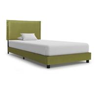 vidaXL Cadre de lit 280996 90x200 cm tissu vert sans matelas