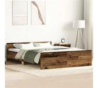 vidaXL Cadre de lit sans matelas vieux bois 140x200 cm bois ingénierie