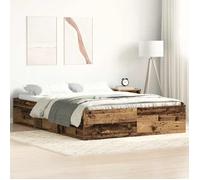 vidaXL Cadre de lit sans matelas Vieux Bois 160 x 200 cm bois d'ingénierie Marron