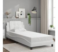vidaXL Cadre de lit sans matelas Zadar blanc 90x190 cm similicuir