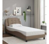 vidaXL Cadre de lit sans matelas Zadar cappuccino 80x200 cm similicuir