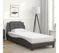 vidaXL Cadre de lit sans matelas Zadar gris 90x190 cm similicuir
