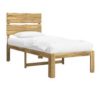 vidaXL Cadre de lit Simple avec tête de lit Rostock Blanc 100 x 200 cm