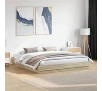 vidaXL Cadre de lit sans matelas chêne sonoma 180x200 cm Marron