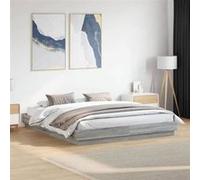 vidaXL Cadre de lit sans matelas sonoma gris 180x200 cm