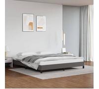 vidaXL Cadre de Lit Sommier à Lattes Lit Rembourré Cadre à Lattes Lit Double Adulte Meuble de Chambre Intérieur Gris 180x200 346920